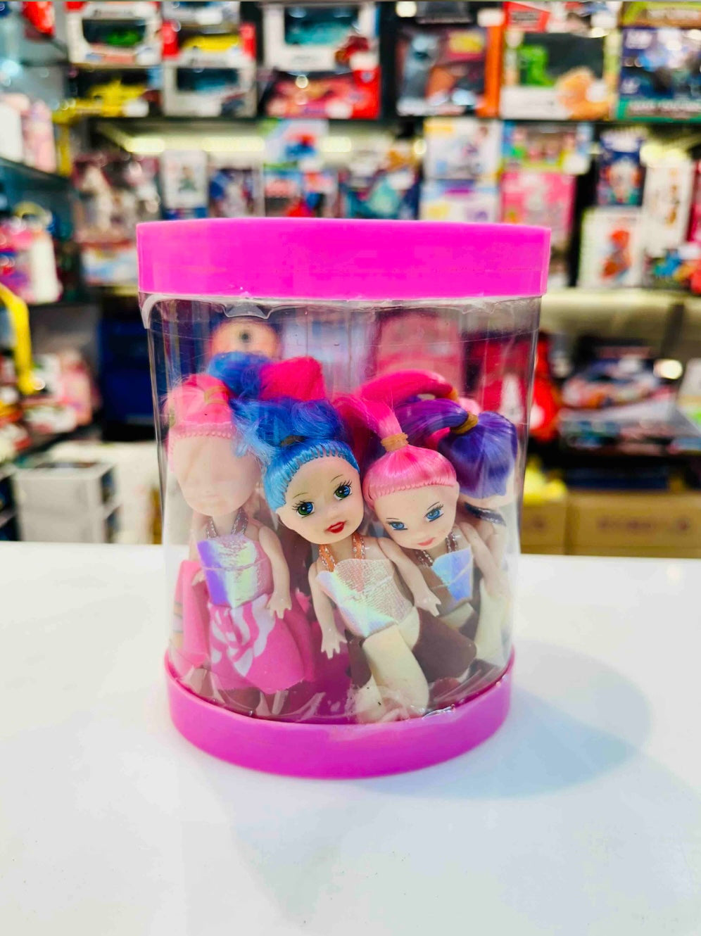 Mini colour full hair doll